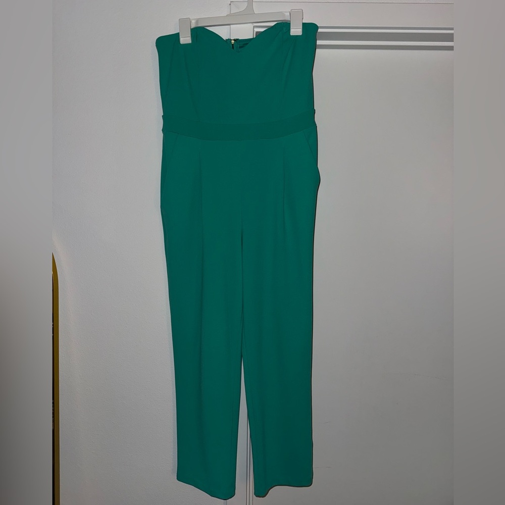 Express Teal Sleeveless Jumpsuit